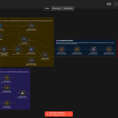 HR Screen AI – N8N Premium SAAS Workflow Only (Backend)